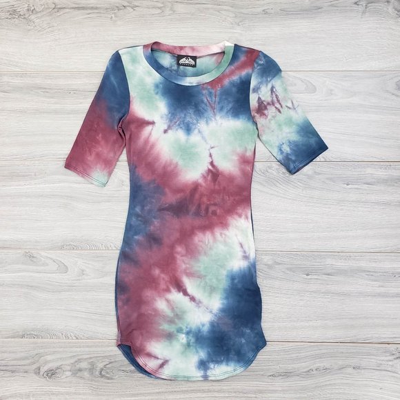 Royalty For Me Dresses & Skirts - Royalty Tie Dye Form Fitted T-shirt Dress Small